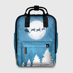 Рюкзак женский Новогодняя сказка дед мороз, цвет: 3D-принт