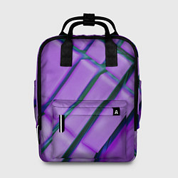 Женский рюкзак Фиолетовый фон и тёмные линии