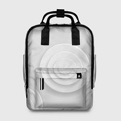 Женский рюкзак Серый фон и абстрактные белые объёмные окружности
