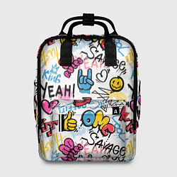 Рюкзак женский Прикольные надписи, цвет: 3D-принт