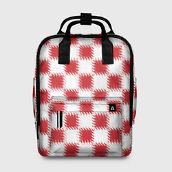 Рюкзак женский Красно-белый узор, цвет: 3D-принт