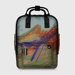 Рюкзак женский Волнообразные разноцветные музыкальные линии, цвет: 3D-принт