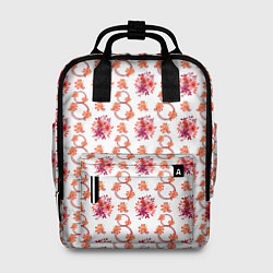 Рюкзак женский 8 марта праздничные цветы, цвет: 3D-принт