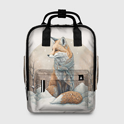 Рюкзак женский Лисица и сугроб, цвет: 3D-принт