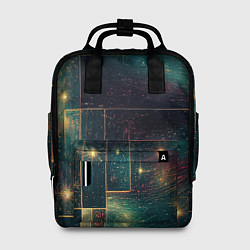 Рюкзак женский Абстракция паркета и звезд, цвет: 3D-принт