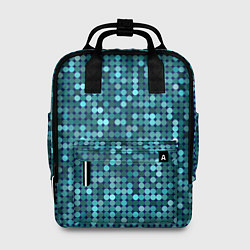 Женский рюкзак Блеск пайеток изумрудных бирюзовых