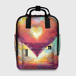 Рюкзак женский Большое горячее сердце, цвет: 3D-принт
