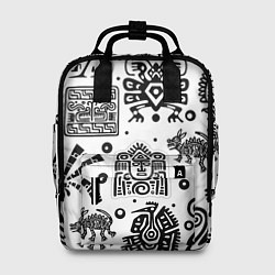 Рюкзак женский Знаки племени Майя, цвет: 3D-принт