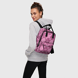 Рюкзак женский Розовая витиеватая загогулина, цвет: 3D-принт — фото 2