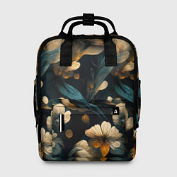 Рюкзак женский Узор цветочный паттерн, цвет: 3D-принт