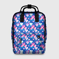 Рюкзак женский Узор из сердечек, цвет: 3D-принт