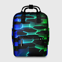 Рюкзак женский Неоновый разлом световых плит, цвет: 3D-принт