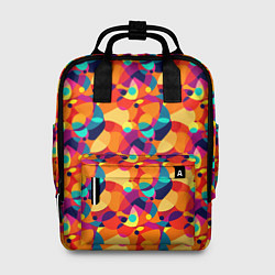 Женский рюкзак Абстрактный узор из разноцветных окружностей