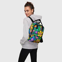 Рюкзак женский Мандала на энергию - цветы, цвет: 3D-принт — фото 2