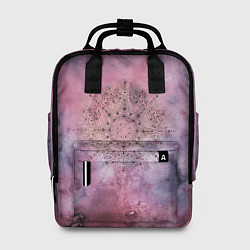 Рюкзак женский Мандала гармонии, фиолетовая, космос, цвет: 3D-принт