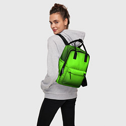 Рюкзак женский Кислотный зеленый с градиентом, цвет: 3D-принт — фото 2