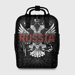 Женский рюкзак Герб России с надписью Russia