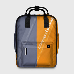 Рюкзак женский Counter Strike 2 Blue Orange Pattern, цвет: 3D-принт