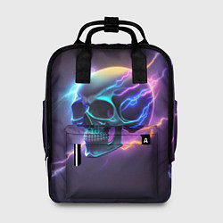 Рюкзак женский Череп с молниями, цвет: 3D-принт