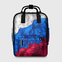 Рюкзак женский Флаг России из цветов, цвет: 3D-принт