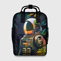 Рюкзак женский Космонавт в зарослях, цвет: 3D-принт