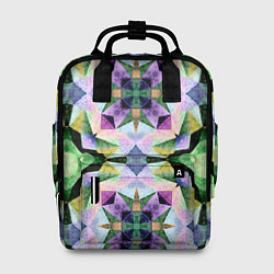 Рюкзак женский Разноцветная мраморная мозаика, цвет: 3D-принт