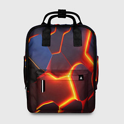 Рюкзак женский Неоновые трещины, цвет: 3D-принт