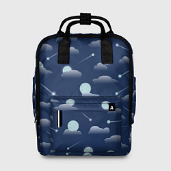 Рюкзак женский Луна в облоках, цвет: 3D-принт
