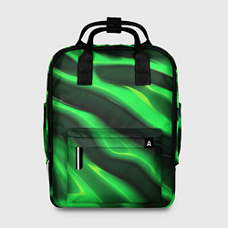 Рюкзак женский Зелено-черный абстрактный фон, цвет: 3D-принт