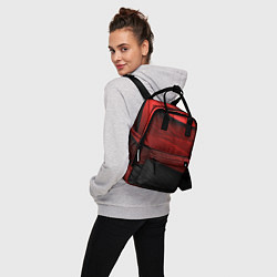 Рюкзак женский Шероховатая красно-черная текстура, цвет: 3D-принт — фото 2