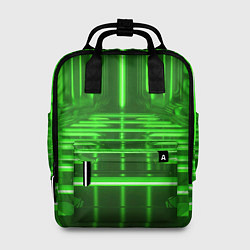 Женский рюкзак Зеленые световые объекты