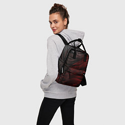Рюкзак женский Темно-красная текстура, цвет: 3D-принт — фото 2