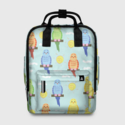 Рюкзак женский Попугайчики, цвет: 3D-принт