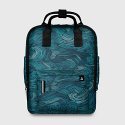 Рюкзак женский Темные абстрактные волны, цвет: 3D-принт