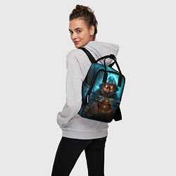 Рюкзак женский Сова в колдовской мантии, цвет: 3D-принт — фото 2