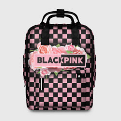 Рюкзак женский Blackpink logo roses, цвет: 3D-принт