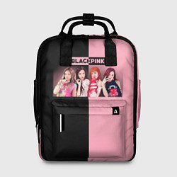 Рюкзак женский Черно-розовый градиент Black Pink, цвет: 3D-принт