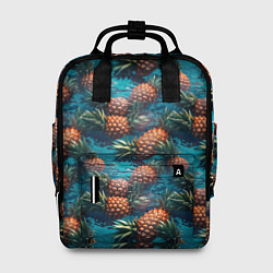 Рюкзак женский Ананасы в воде, цвет: 3D-принт