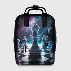 Рюкзак женский Космические шахматы, цвет: 3D-принт