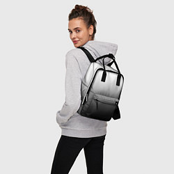 Рюкзак женский Бело-чёрный градиент, цвет: 3D-принт — фото 2
