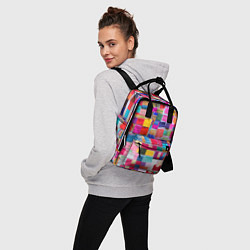Рюкзак женский Разноцветные лоскутки, цвет: 3D-принт — фото 2