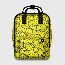 Рюкзак женский Счастливые смайлики, цвет: 3D-принт