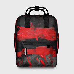 Рюкзак женский Текстура краски красные полосы, цвет: 3D-принт