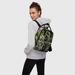 Рюкзак женский Киберпанк линии зелёные, цвет: 3D-принт — фото 2