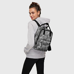 Рюкзак женский В серых тонах геометрический узор, цвет: 3D-принт — фото 2