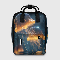 Рюкзак женский Люминисцентные медузы, цвет: 3D-принт