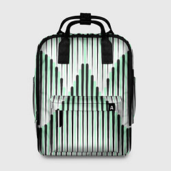 Рюкзак женский Зеленый геометрический круглый узор, цвет: 3D-принт