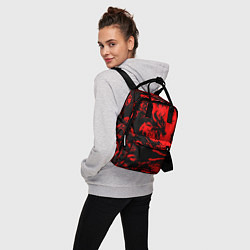 Рюкзак женский Черный дракон на красном небе, цвет: 3D-принт — фото 2