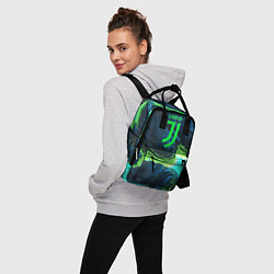 Рюкзак женский Ювентус лого на зеленых плитах, цвет: 3D-принт — фото 2