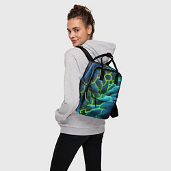 Рюкзак женский Зеленые текстурные плиты, цвет: 3D-принт — фото 2
